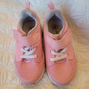 CaCat and Jack size 8 girl pink white silver velcro sneaker